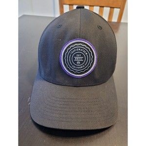 Travis Mathew Golf hat Black Purple Trust Fund Flexfit Cap Snapback 110 Golfing